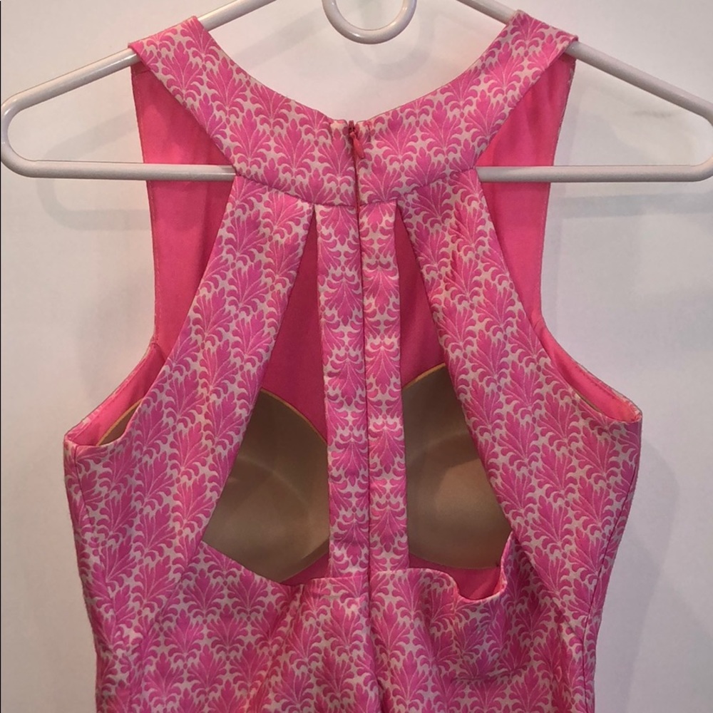 Pink Embroidered Pattern Dress - Picture 4 of 4